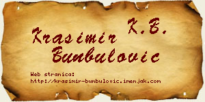 Krasimir Bunbulović vizit kartica